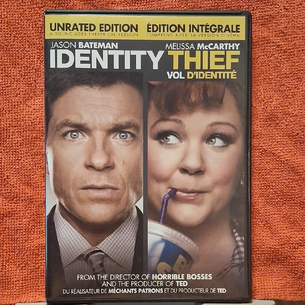 DVD SALE 📽️5/$15 - 10/$25 🎞️ Identity Thief Unrated Edition DVD